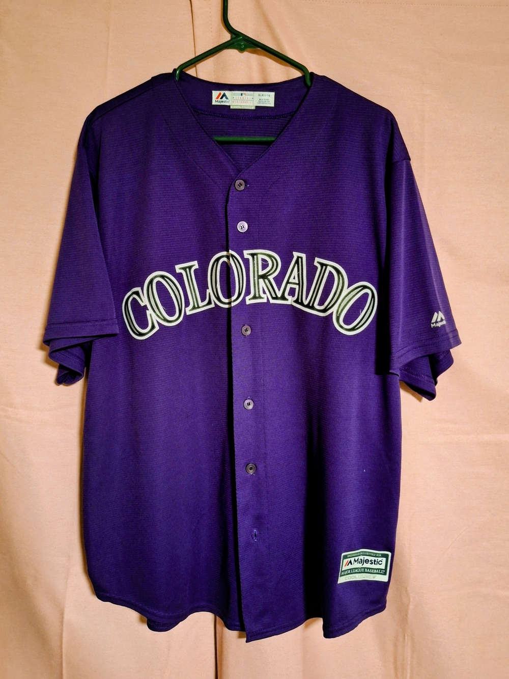 Majestic Colorado Rockies Purple Baseball Jersey XL